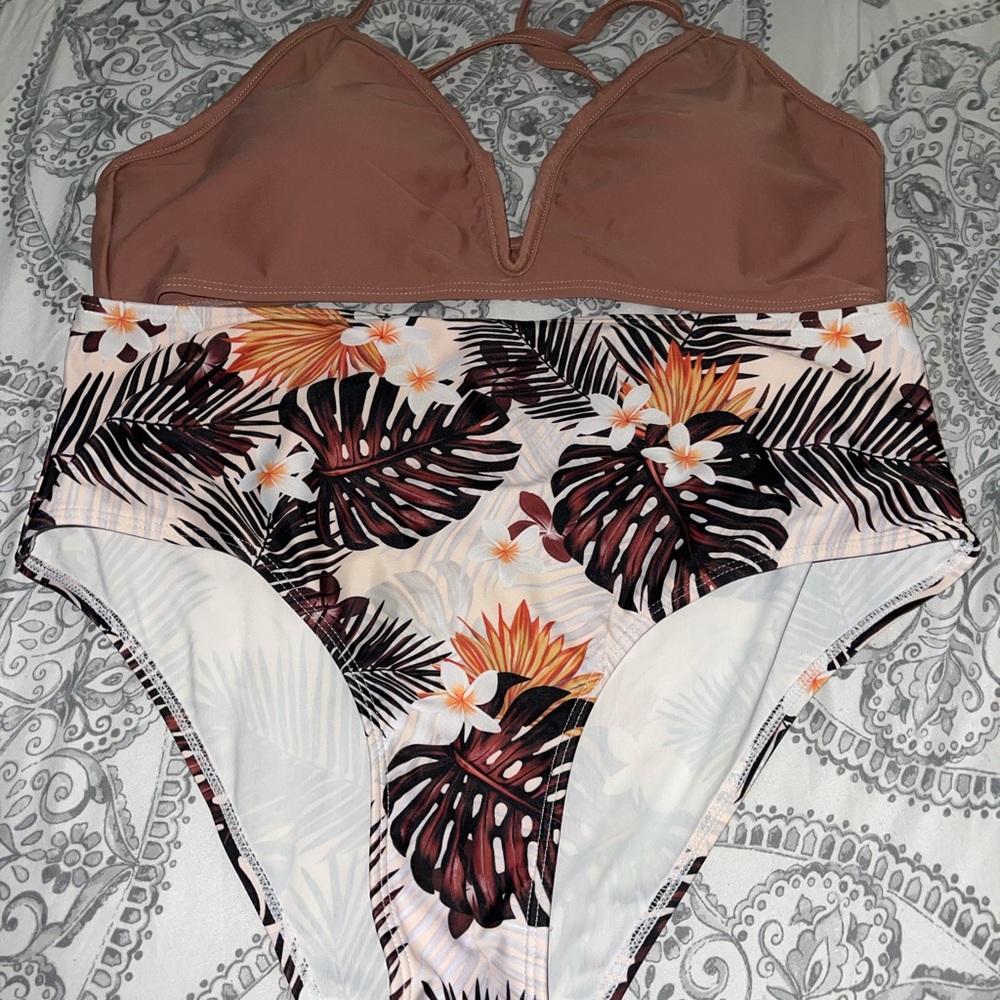 high waisted bathing suit